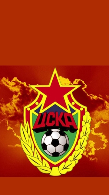 скачать обои для okia 5800, 5530, 5230, N97 и X6 - футбольные команды - эмблема ЦСКА логотип
