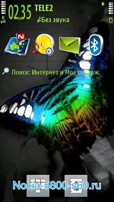 Тема Butterfly для Нокиа 5800 - Nokia 5800 themes