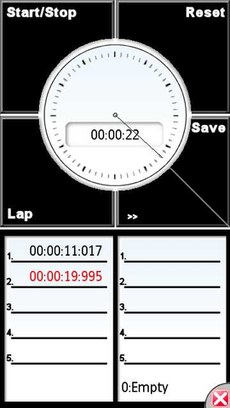 Программа Touch StopWatch (секундомер) для Нокиа 5800, N97, 5530