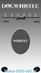 Программа Dog Whistle (высокочастотный «свисток» для собак) для Nokia 5800, 5530, N97, 5230 скачать бесплатно