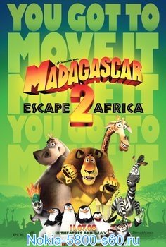 Скачать фильмы для Nokia 5800, N97, 5530, 5230: Мадагаскар 2 / Madagascar: Escape 2 Africa