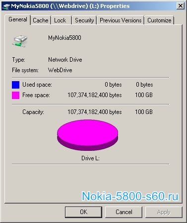 Высокоскоростной внешний сетевой диск неограниченной емкости для Nokia 5800, 5530 и N97
