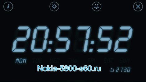 Night Stand Touch ("ночные" часы с будильником) - скачать программы для Нокиа 5800 Nokia 5530 N97 