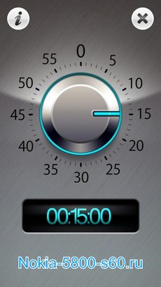 Egg Timer (таймер на 60 минут) - загрузить программы для Nokia 5800, N97, 5530, 5230, X6