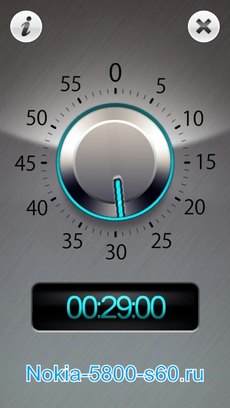 Egg Timer (таймер на 60 минут) - загрузить программы для Nokia 5800, N97, 5530, 5230, X6