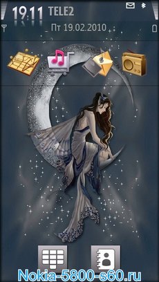 Moon Fairy - загрузить  темы для Нокиа 5800, 5530, N97 mini, 5230 без регистрации