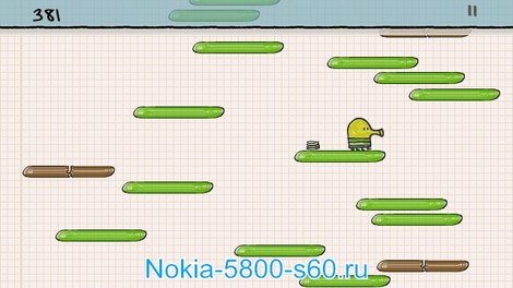 Doodle Jump Guerra Di Fumetti - загрузить игры для Nokia 5800 